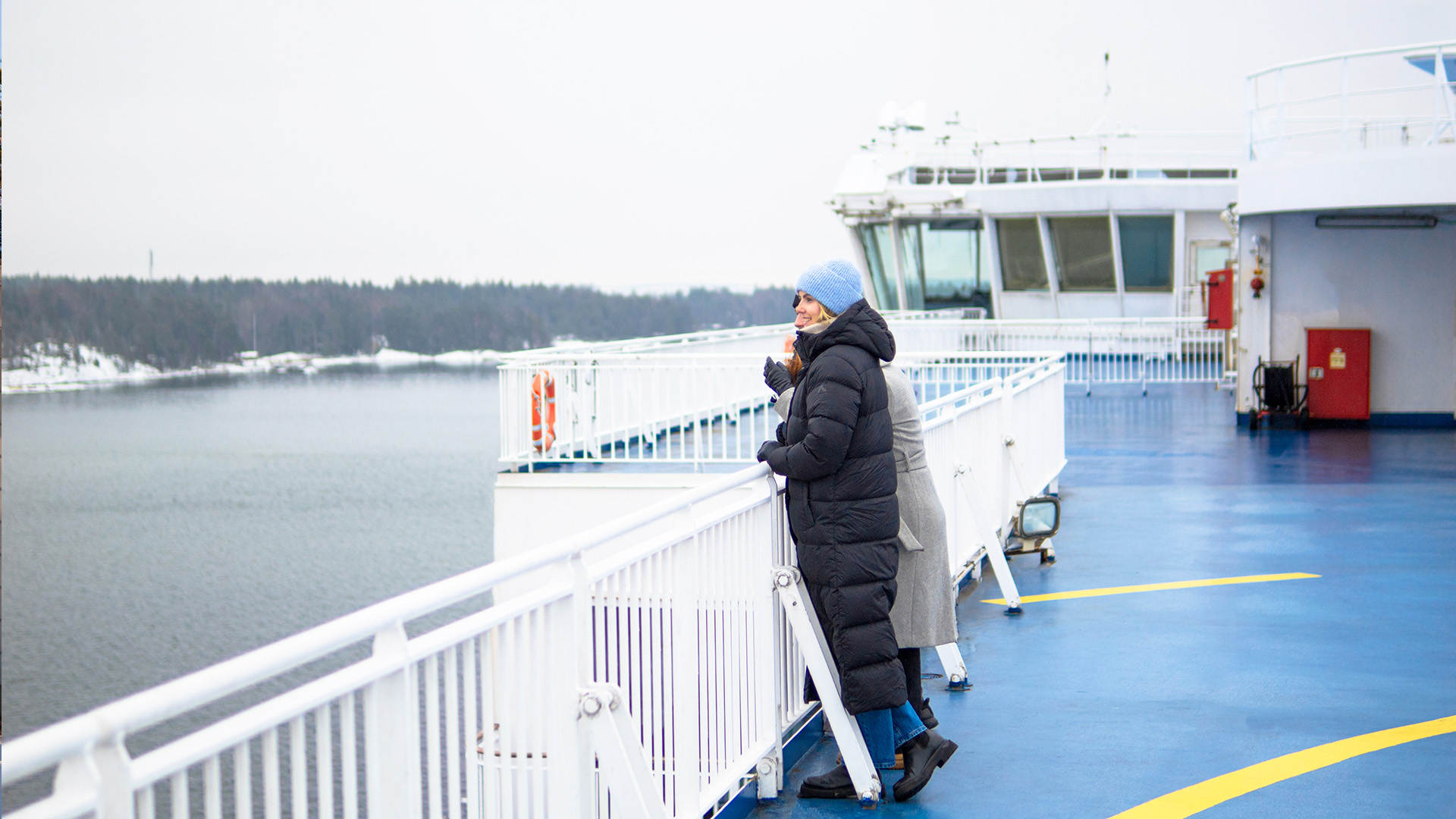 Fähre nach Finnland im Winter