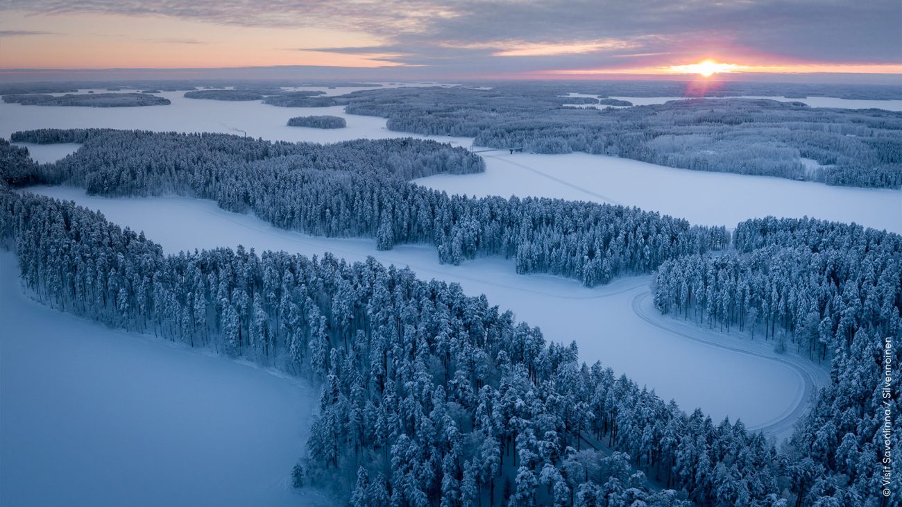 Saimaa-See Finnland im Winter