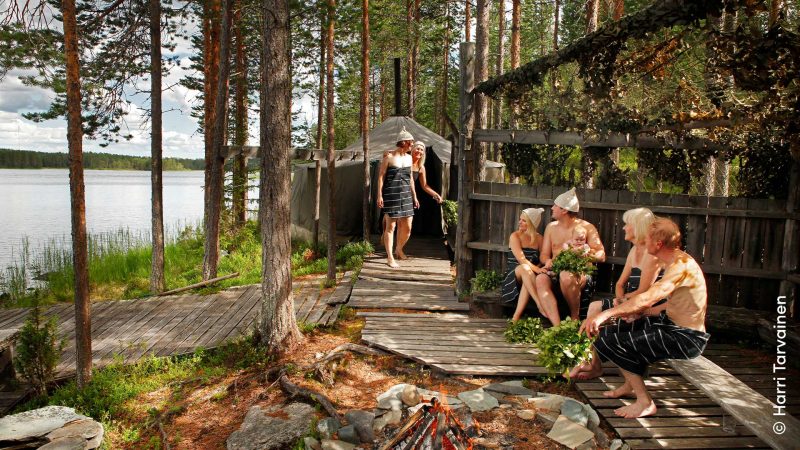 Sauna im finnischen Seengebiet