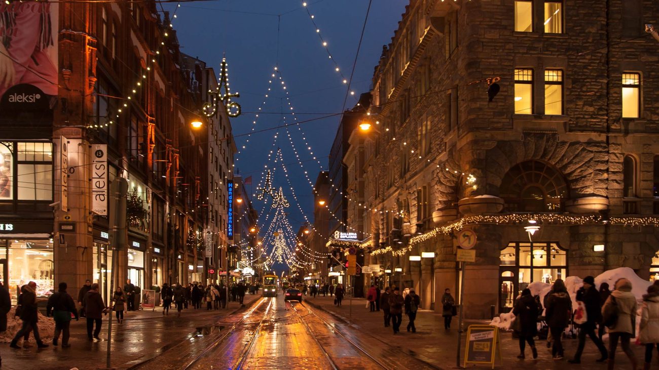 Aleksanterinkatu im Winter