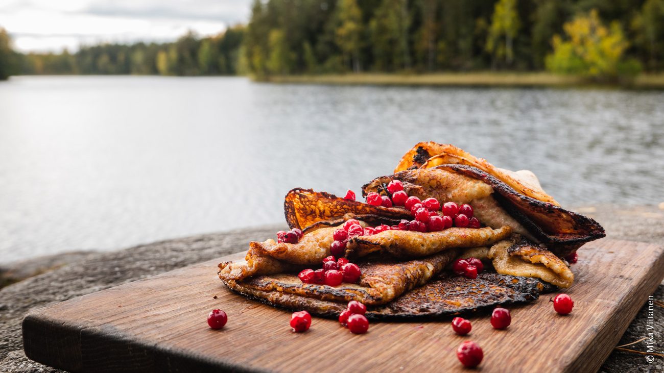 Campfire Pancakes im Nuuksio Nationalpark