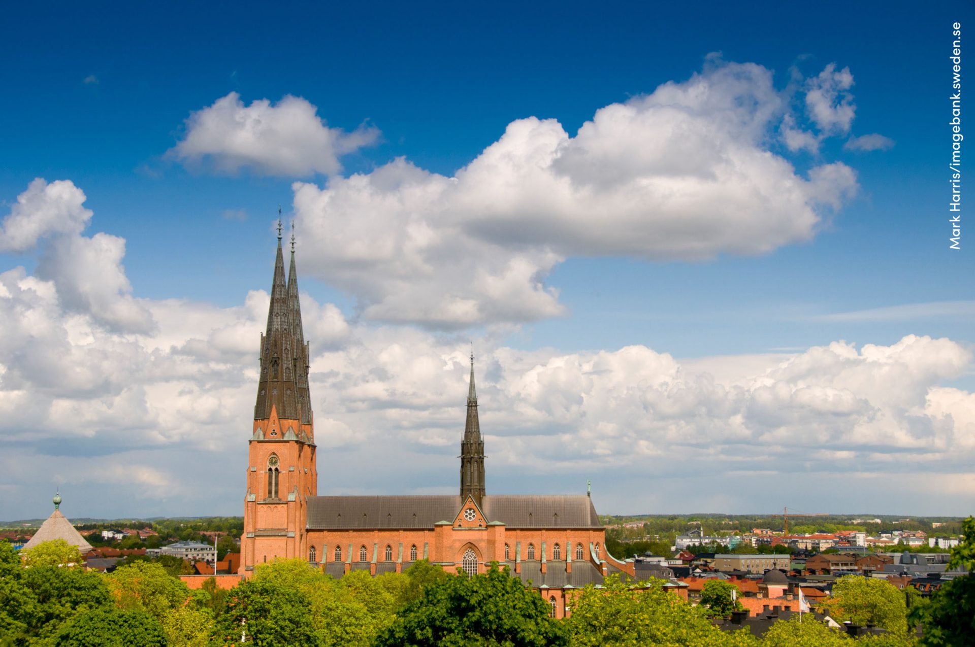 Uppsala cathedral landscape view