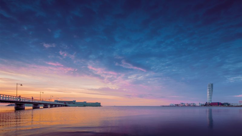 Skyline der Øresund Brücke und des Turning Torso