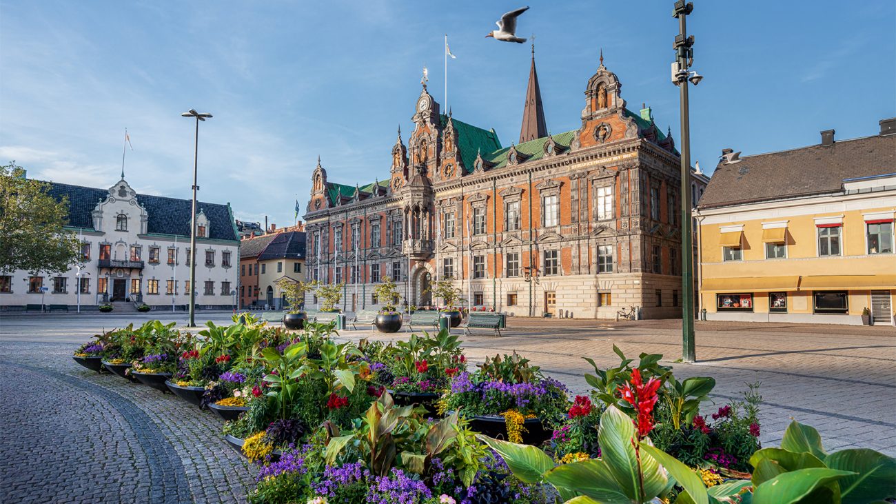 Rathaus von Malmö am Stortorget Platz