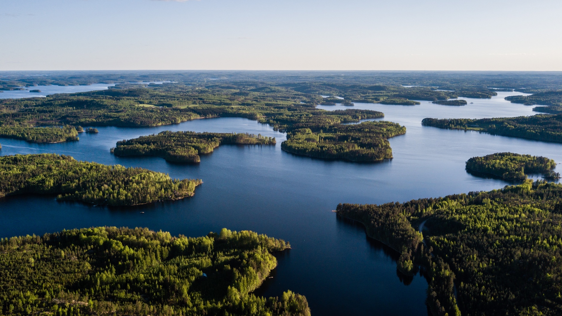 Saimaa-Seenplatte in Finnland.