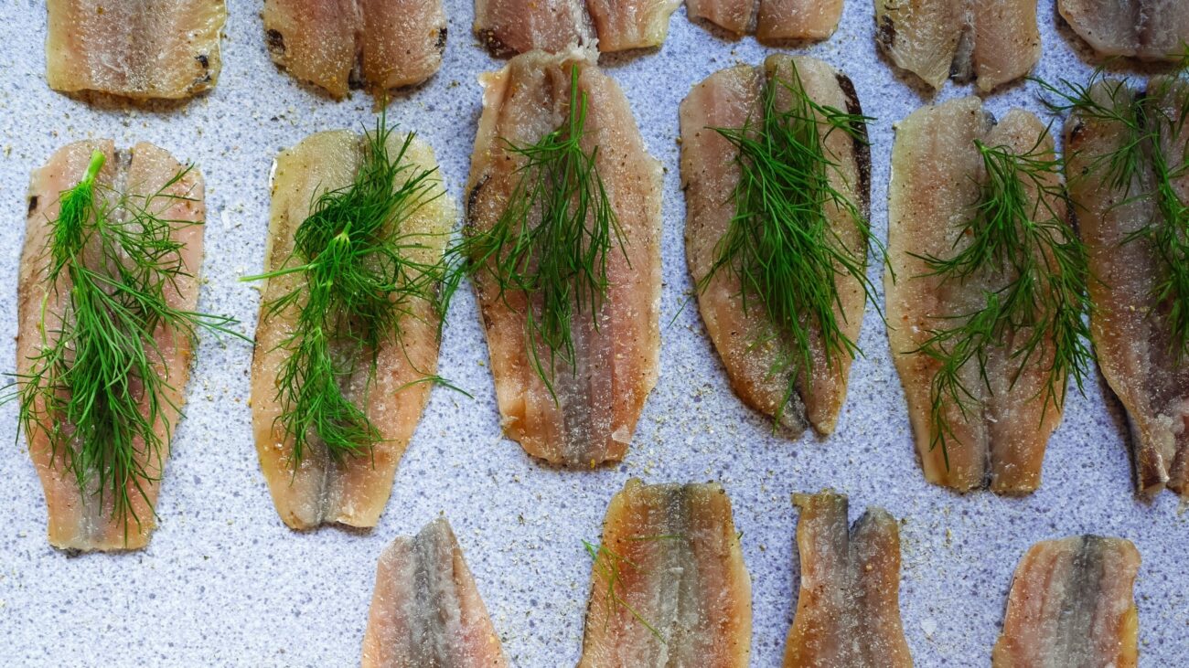 Heringsfilets eingelegt in Dill-Marinade