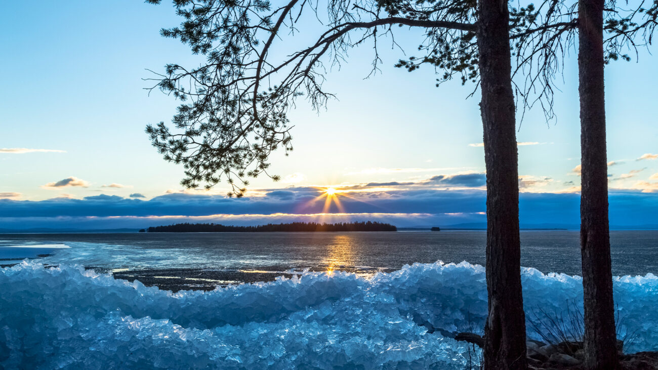 Eisiger Tag in Finnland